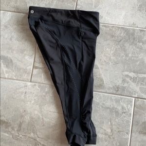 Lululemon size 4, black reflective crops.